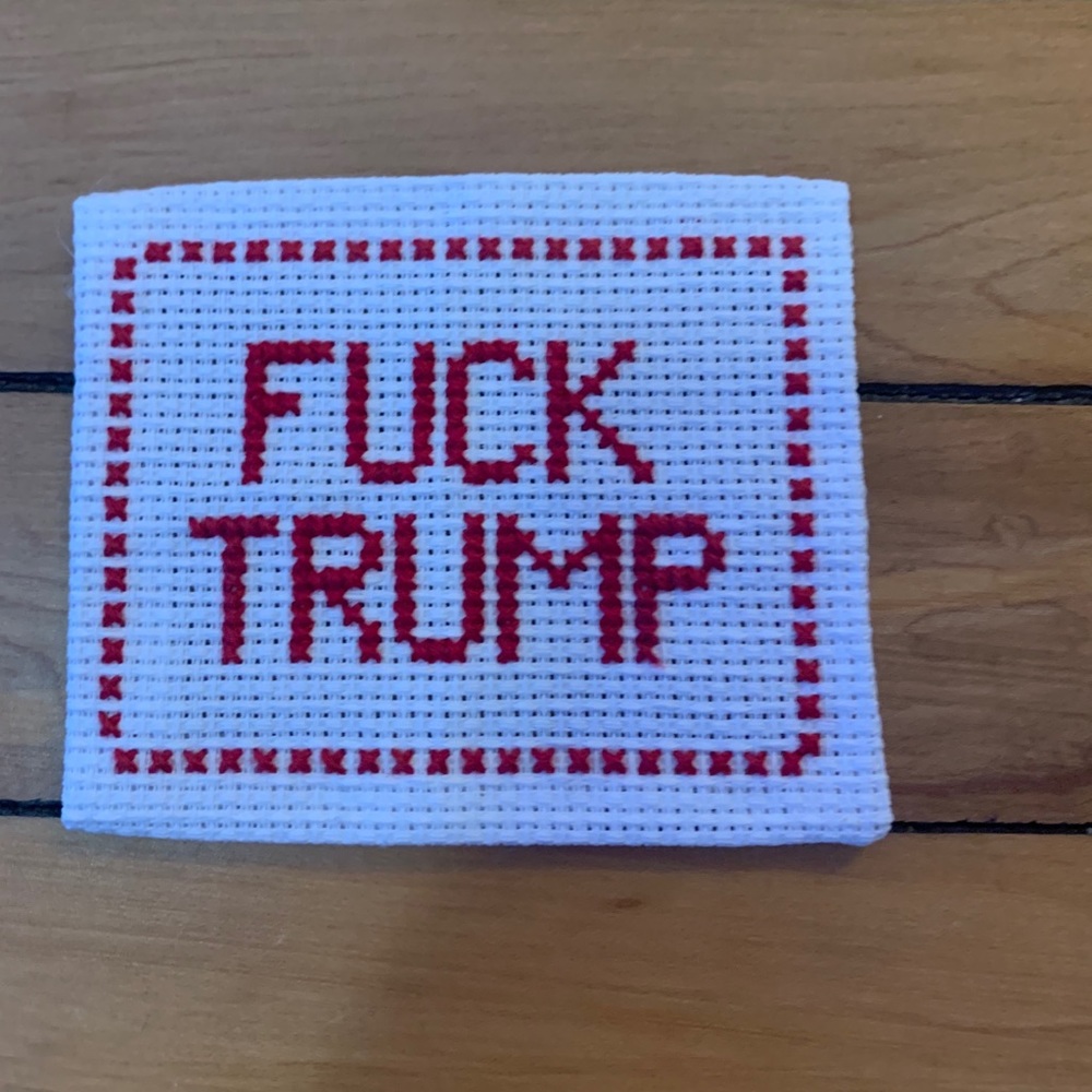 F*ck Trump cross stitch